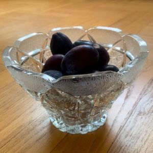 Vintage Bohemian Crystal Bowl - 7 inches